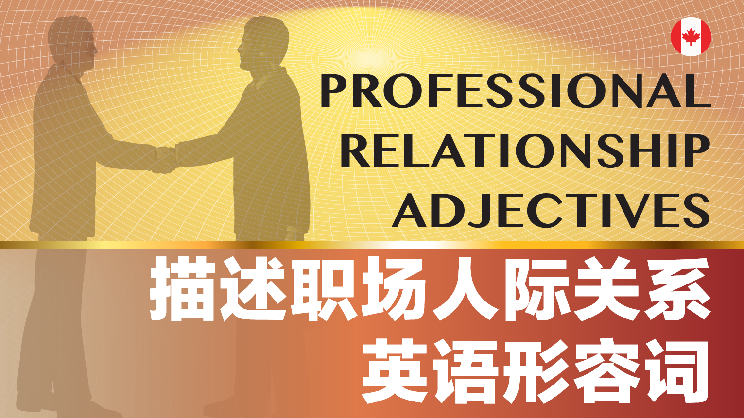 Professional Relationship Adjectives Vocabulary